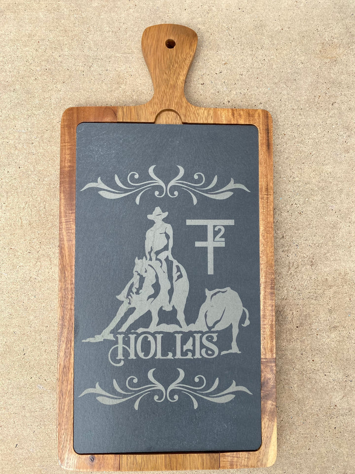 Acacia Wood/Slate Cutting Boards