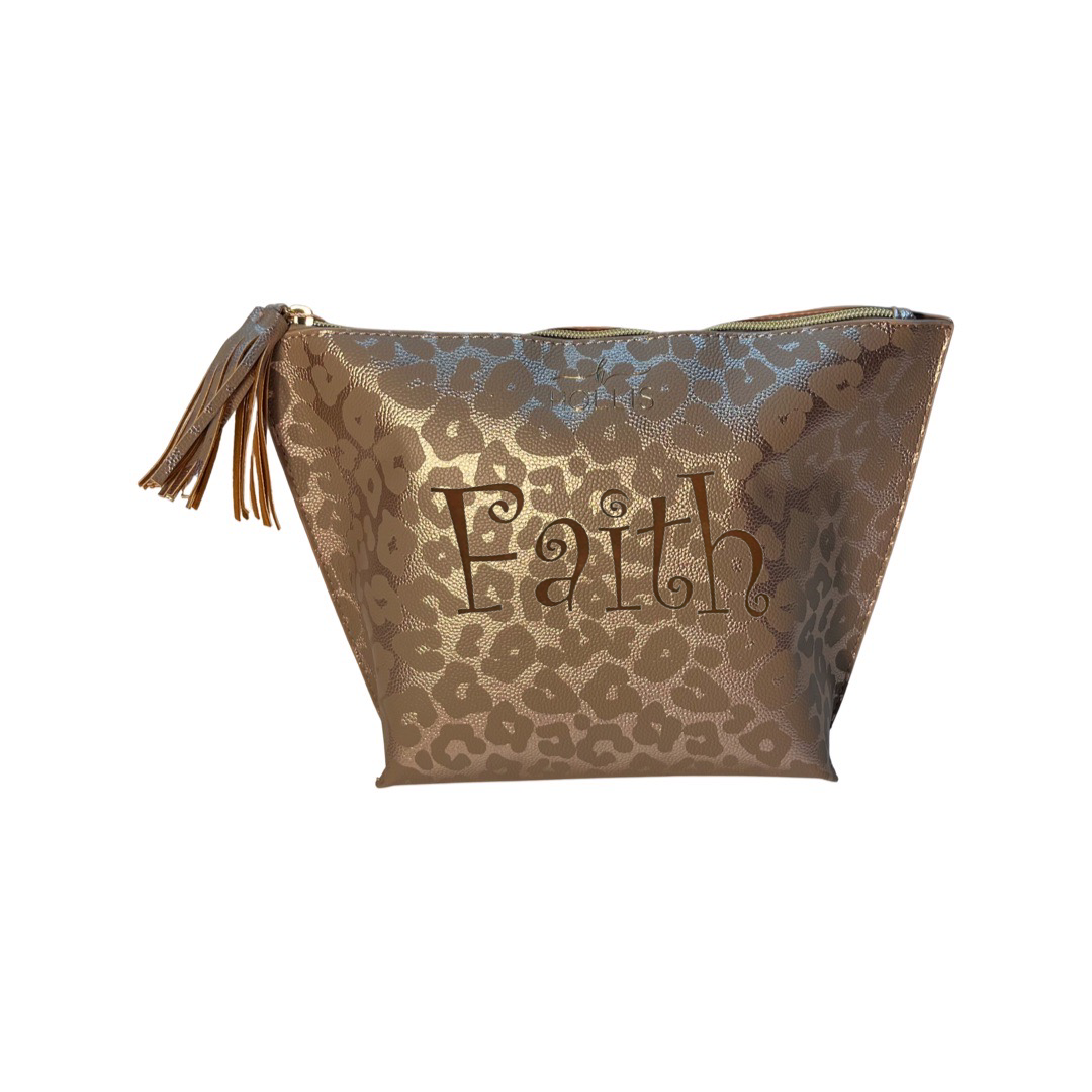 HOLLIS Lux Leopard Makeup Bag