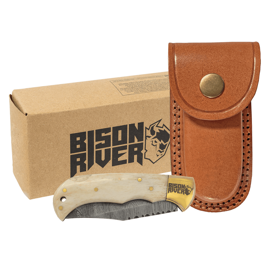 Bison River Bone Folding Knife