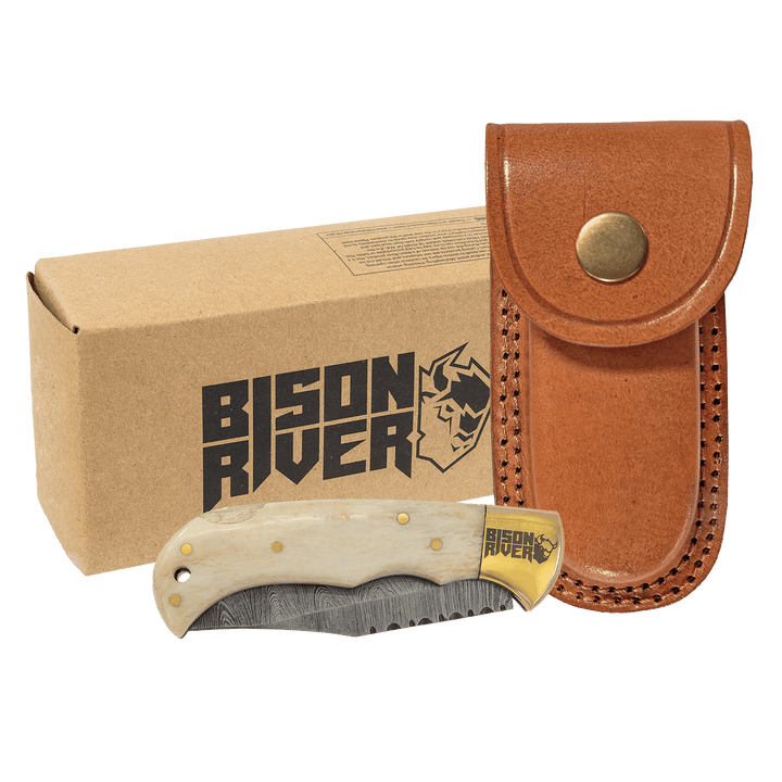 Bison River Bone Folding Knife