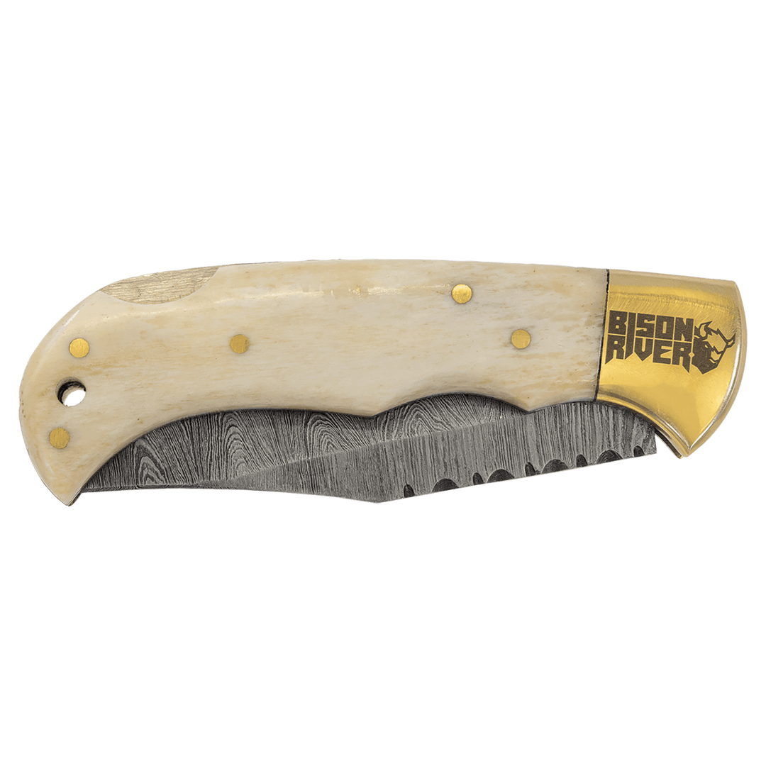 Bison River Bone Folding Knife