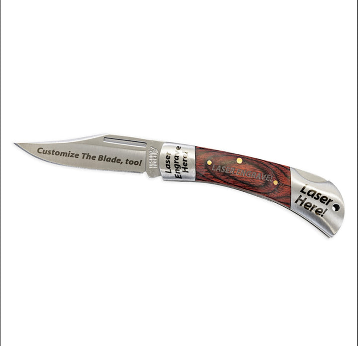 Bison River Wood Folding Knife 3 1/2"