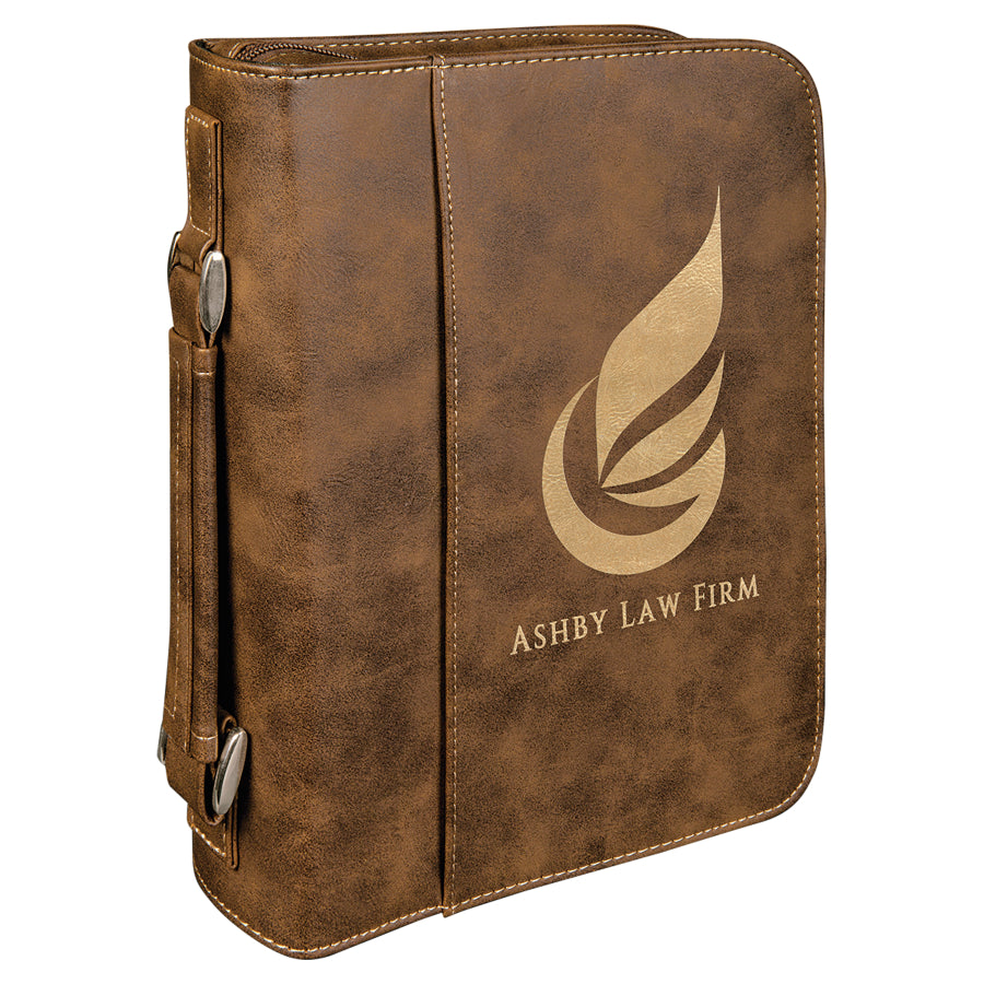 thumbnail image 2 of Leather Bible Cover With Durable Handle, Protective Church Bag With 2 of 14