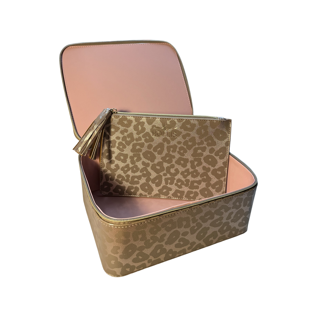 Hollis | Lux Weekender Bag in Leopard